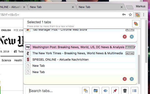 Tab Manager Plus for Chrome 5