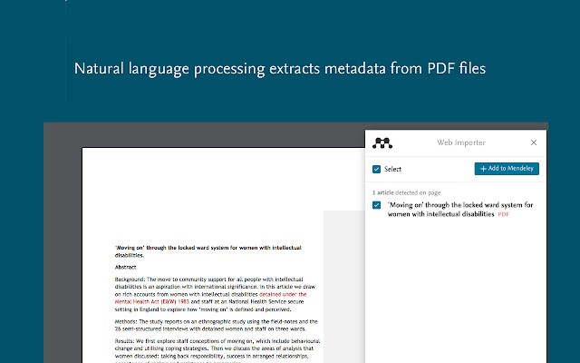 Mendeley Web Importer