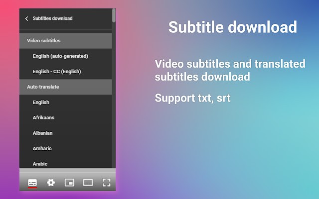 Youtube™ Dual Subtitles:automatically Switch To Local Language, Subtitle Download