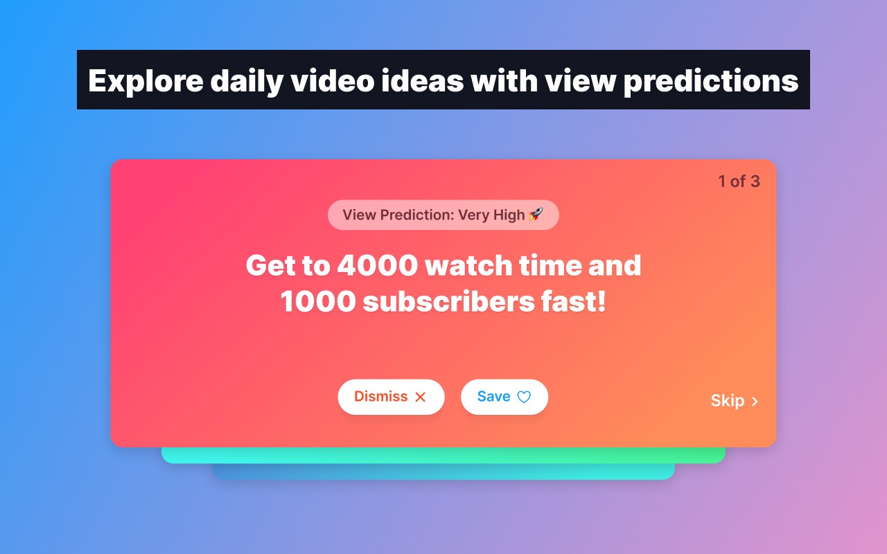 Vidiq Vision For Youtube 可協助您分析、優化和推廣您的 Youtube 影片